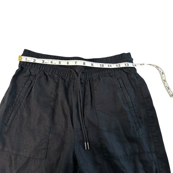 Athleta Retreat Linen Wide Leg Pant  Black XS Tall #658547 Vacation Resort Beach - Picture 9 of 12